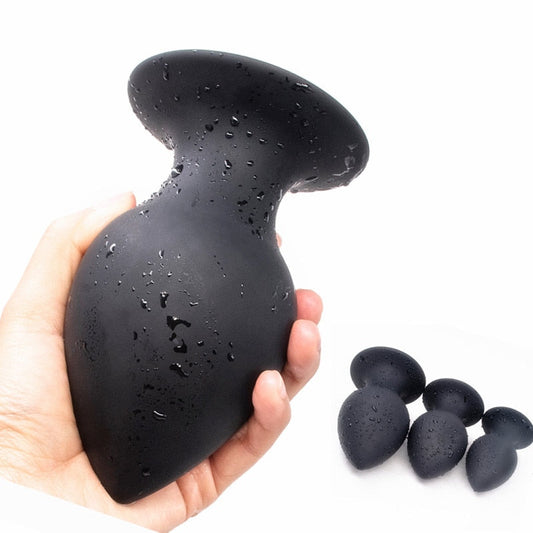 Squeezable Huge Butt Plug with Sucker Silicone Soft Anal Plug Speculum Anus Heavy Prostate Massager Anal Sex Toys for Women Men - buysextoyth