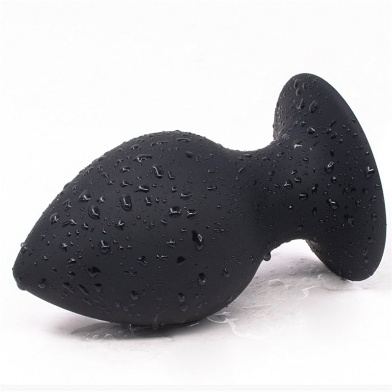 Squeezable Huge Butt Plug with Sucker Silicone Soft Anal Plug Speculum Anus Heavy Prostate Massager Anal Sex Toys for Women Men - buysextoyth
