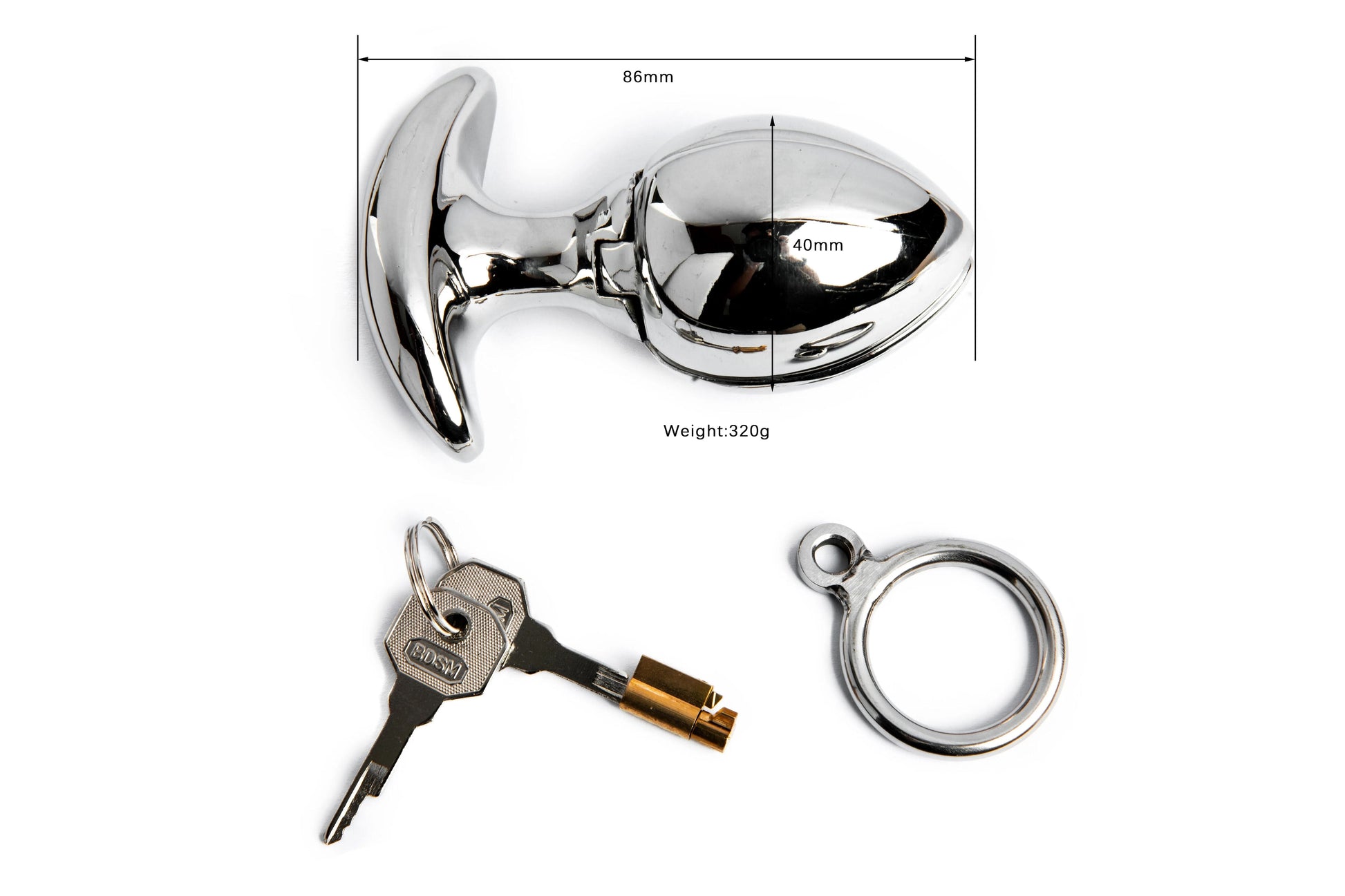 Stainless Steel Anal Lock.Anal Vaginal Dilator.Openable Anal Plugs Heavy Anus Beads Lock. Anal Sex Toys. Adult Game M096 - buysextoyth