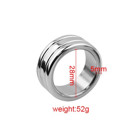 Stainless Steel Cock Ring Metal Penis Bondage Lock Restraint Ring Male Time Delay Ejaculation Penis Ring BDSM Sex Toy for Men - buysextoyth