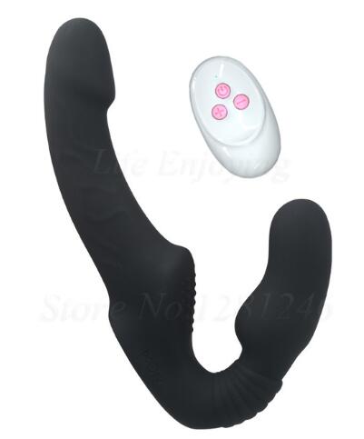 Strapless Strap-on Dildo Vibrator for Couples Strapon for Lesiban Wireless Remote Control Double-Heads Vibrator Adult Sex Toys - buysextoyth
