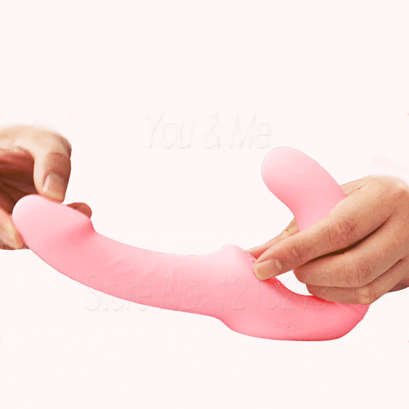 Strapless Strap-on Dildo Vibrator for Couples Strapon for Lesiban Wireless Remote Control Double-Heads Vibrator Adult Sex Toys - buysextoyth