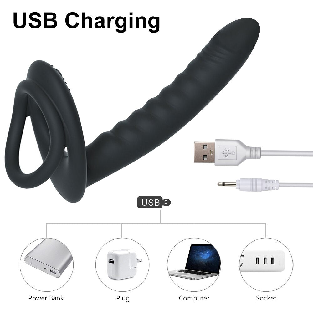 สอดใส่คู่อวัยวะเพศชาย Strapon Dildo เพศของเล่นสำหรับผู้หญิงสายรัด Penis Anal ลูกปัด Plug ผู้ใหญ่ G Spot ของเล่นสำหรับผู้ใหญ่18 - buysextoyth