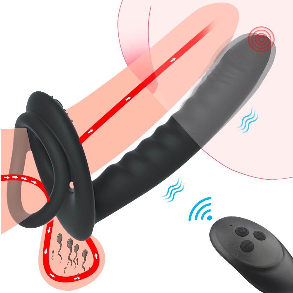 สอดใส่คู่อวัยวะเพศชาย Strapon Dildo เพศของเล่นสำหรับผู้หญิงสายรัด Penis Anal ลูกปัด Plug ผู้ใหญ่ G Spot ของเล่นสำหรับผู้ใหญ่18 - buysextoyth