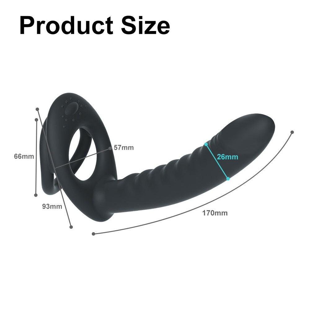 สอดใส่คู่อวัยวะเพศชาย Strapon Dildo เพศของเล่นสำหรับผู้หญิงสายรัด Penis Anal ลูกปัด Plug ผู้ใหญ่ G Spot ของเล่นสำหรับผู้ใหญ่18 - buysextoyth