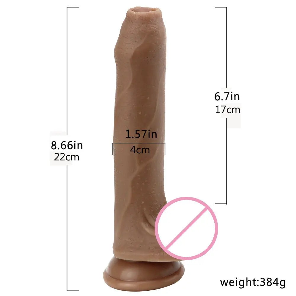 Strong ชายเลื่อน Foreskin Big Dildo ผิวรู้สึกดูดถ้วยหนา Cock ผู้ใหญ่ของเล่นสำหรับผู้ชายผู้หญิงเกย์คู่ซิลิโคนอวัยวะเพศชาย - buysextoyth