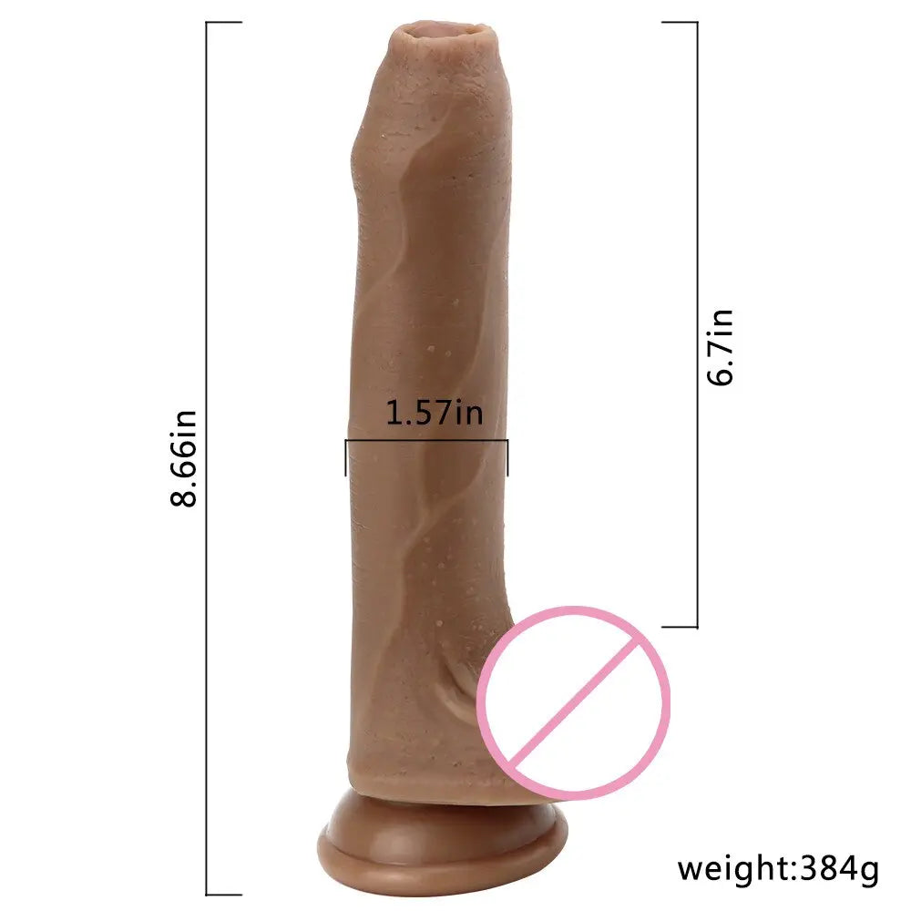 Strong ชายเลื่อน Foreskin Big Dildo ผิวรู้สึกดูดถ้วยหนา Cock ผู้ใหญ่ของเล่นสำหรับผู้ชายผู้หญิงเกย์คู่ซิลิโคนอวัยวะเพศชาย - buysextoyth