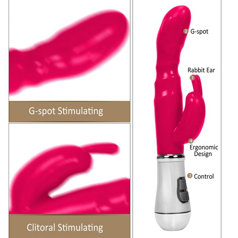 Strong Rabbits Vibrator Clitoris Stimulator 12 Speed Double G-spot Massager Sex Toys For Female Masturbator Adult Product - buysextoyth