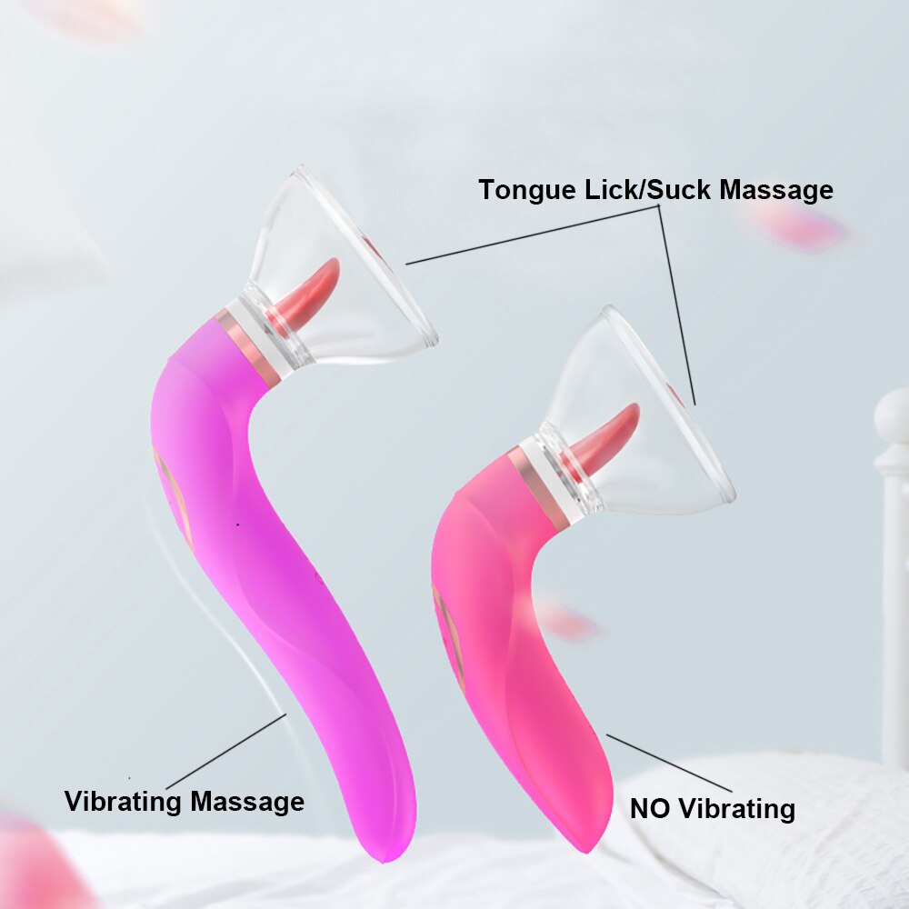 Strong Tongue Licking Vibrators for Women Nipple Massager Breast Enlargement Machine Dildos Anal Sex Toys Adults Products Erotic - buysextoyth