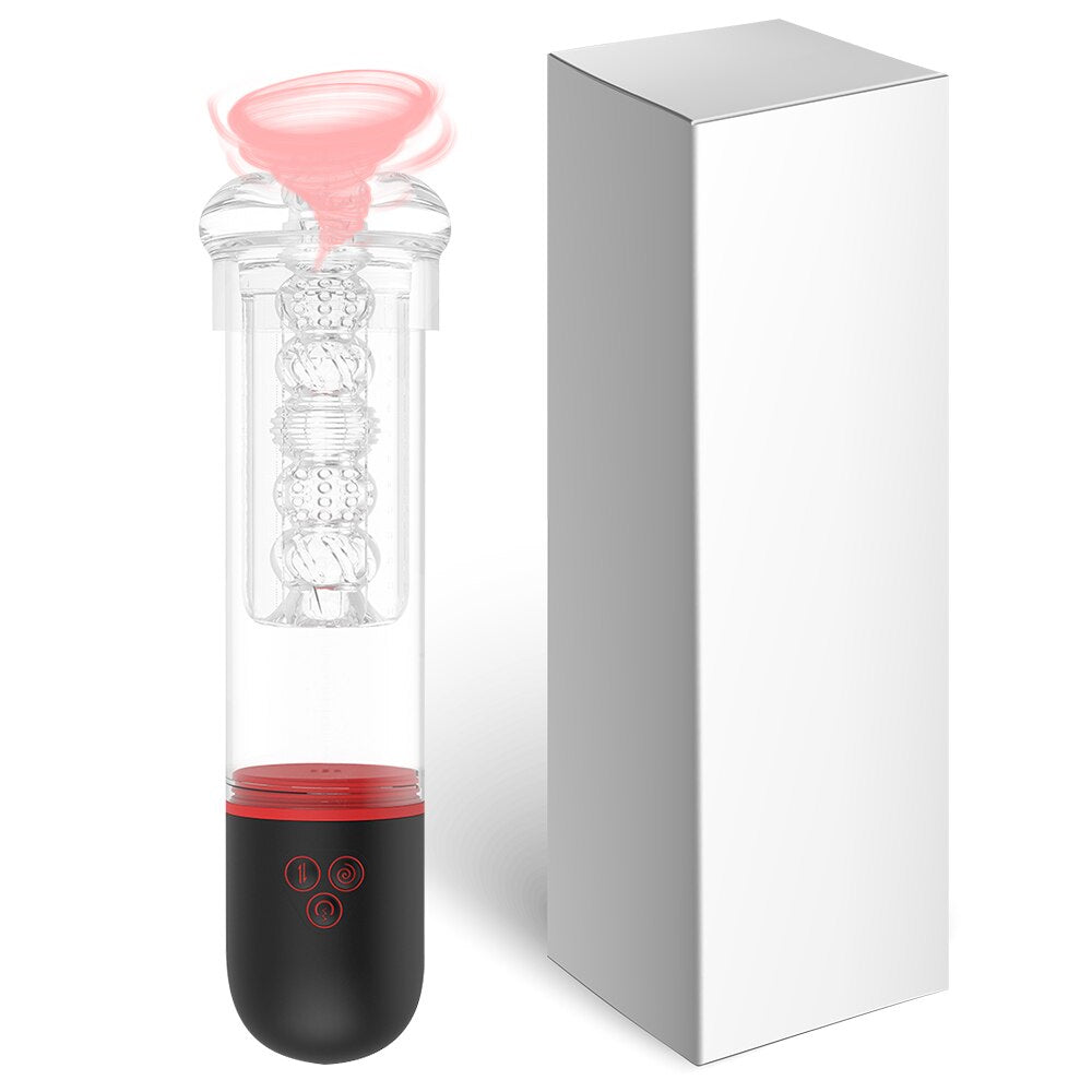 Sucking Penis Pump Vibrator Enlargement Vacuum Pump Automatic Erection Trainer Penis Enlargement Cock Extender for Men Sex Toys - buysextoyth