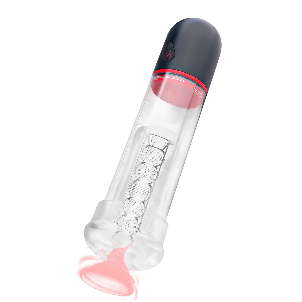 Sucking Penis Pump Vibrator Enlargement Vacuum Pump Automatic Erection Trainer Penis Enlargement Cock Extender for Men Sex Toys - buysextoyth
