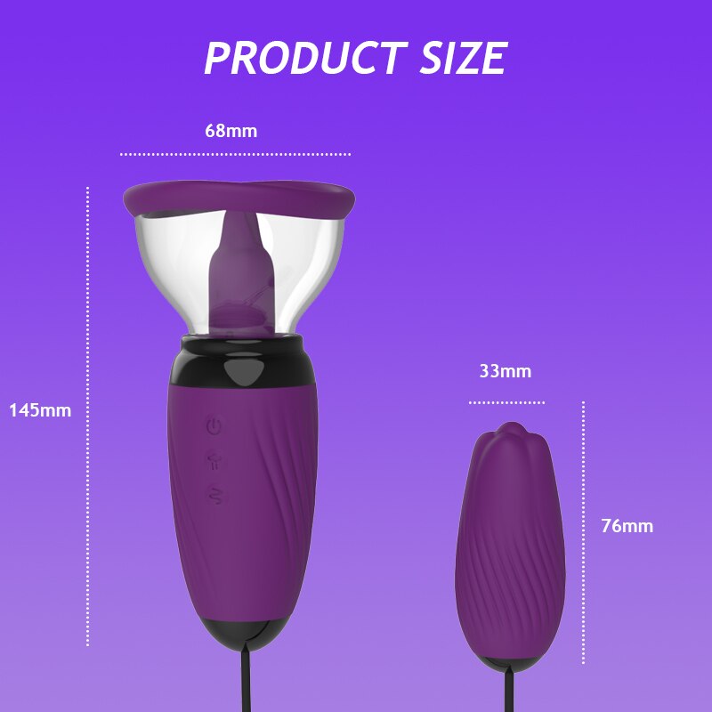 Sucking Vibrator Clit Stimulator ลิ้นเลียของเล่น G-Spot Bullet Vibrator เต้านม Nipple Sucker Vibrator หญิงนวด - buysextoyth