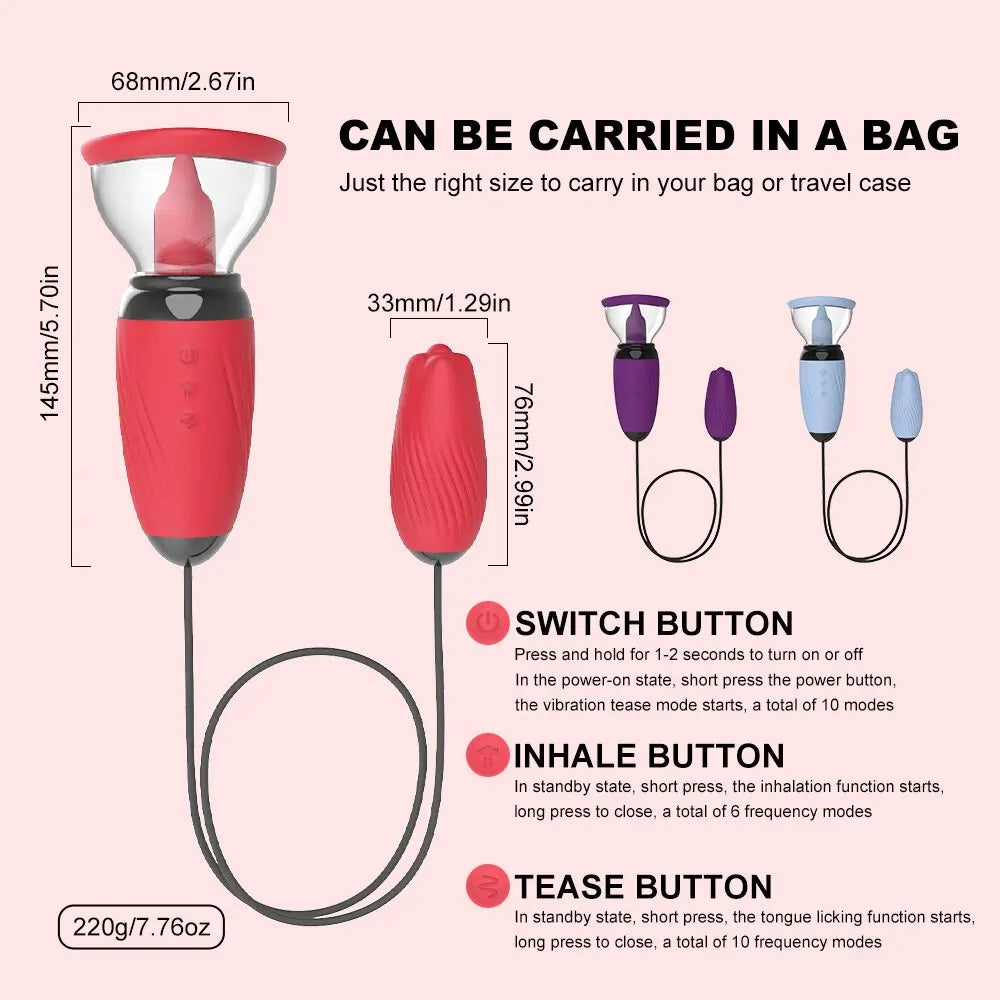 Sucking Vibrator Clit Stimulator ลิ้นเลียของเล่น G-Spot Bullet Vibrator เต้านม Nipple Sucker Vibrator หญิงนวด - buysextoyth