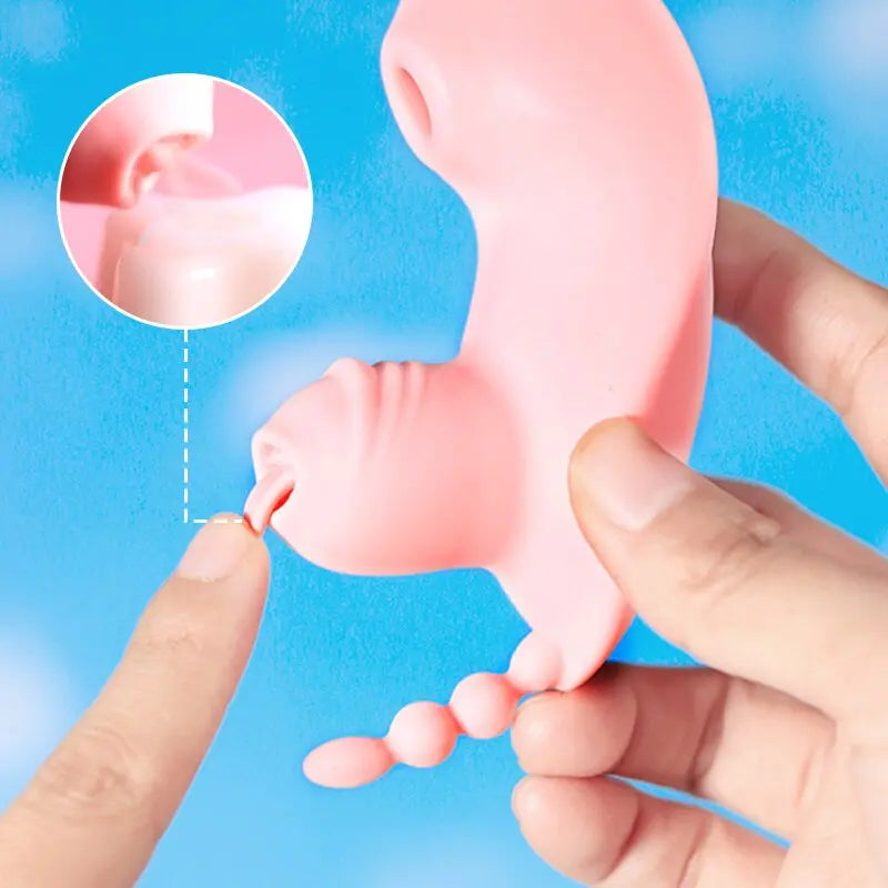 เลีย Sucking Vibrator สำหรับผู้หญิง Wearable Dildo ระยะไกล G Spot ช่องคลอด Massager Clit Stimulator Vibrating Anal Butt Plug เซ็กซ์ทอย - buysextoyth