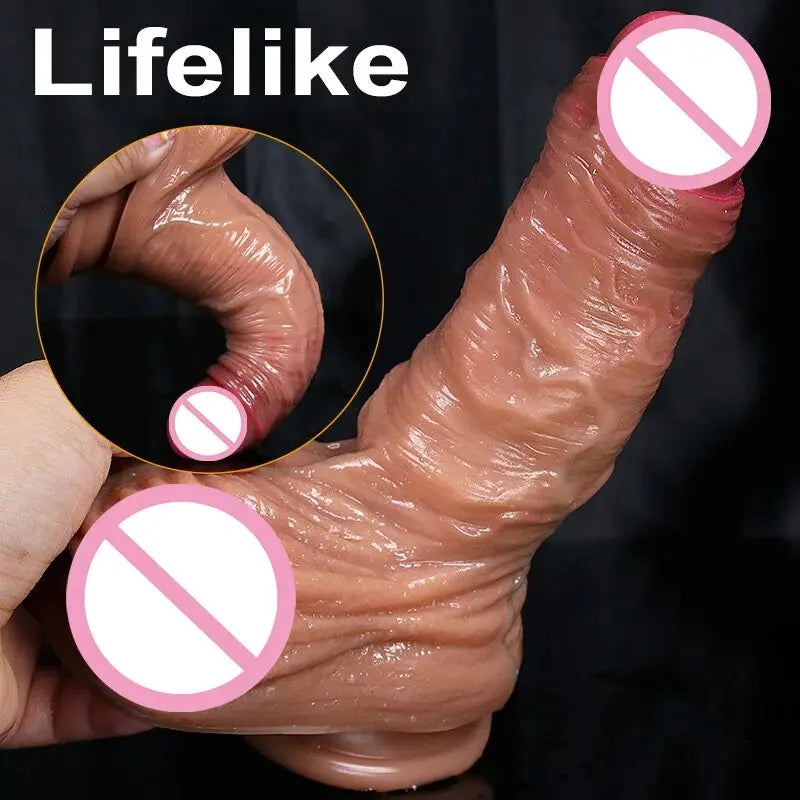 Super จริง Dildo ราคาถูก Anal อวัยวะเพศชายผู้หญิงเซ็กซ์ทอยสำหรับเกย์ช่องคลอด G-Spot Big ดูดถ้วย Dick Butt Plug เร้าอารมณ์ Dildos Masturbator - buysextoyth