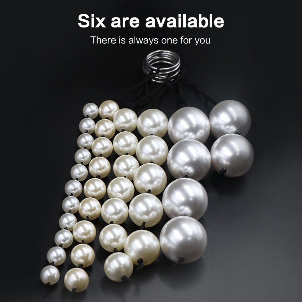 Super Large Pearl Anal Plugs Long Anal Beads Butt Plug Vaginal Balls Sex Toys for Women Men Handheld Anus Masturbator Expander - buysextoyth