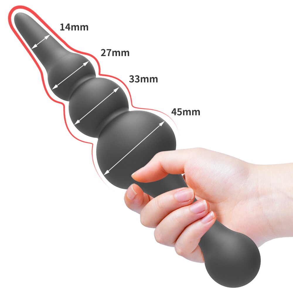 Super Long Anal Bead Butt Plug Female Masturbation Tool Anal Plug G-spot Vagina Stimulator Prostate Massager Sex Toys for Couple - buysextoyth
