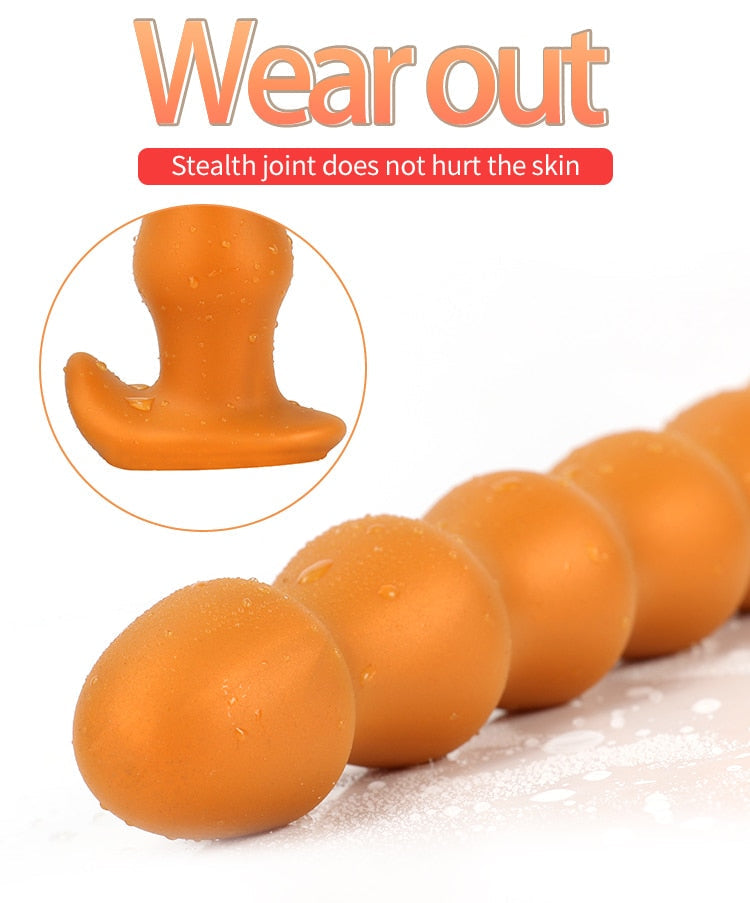 Super Long Anal Plug Penis Prostate Massage Anus Dilator Vagina Masturbation Adult for Women and Men Anal Beads Fisting Sex Toys - buysextoyth