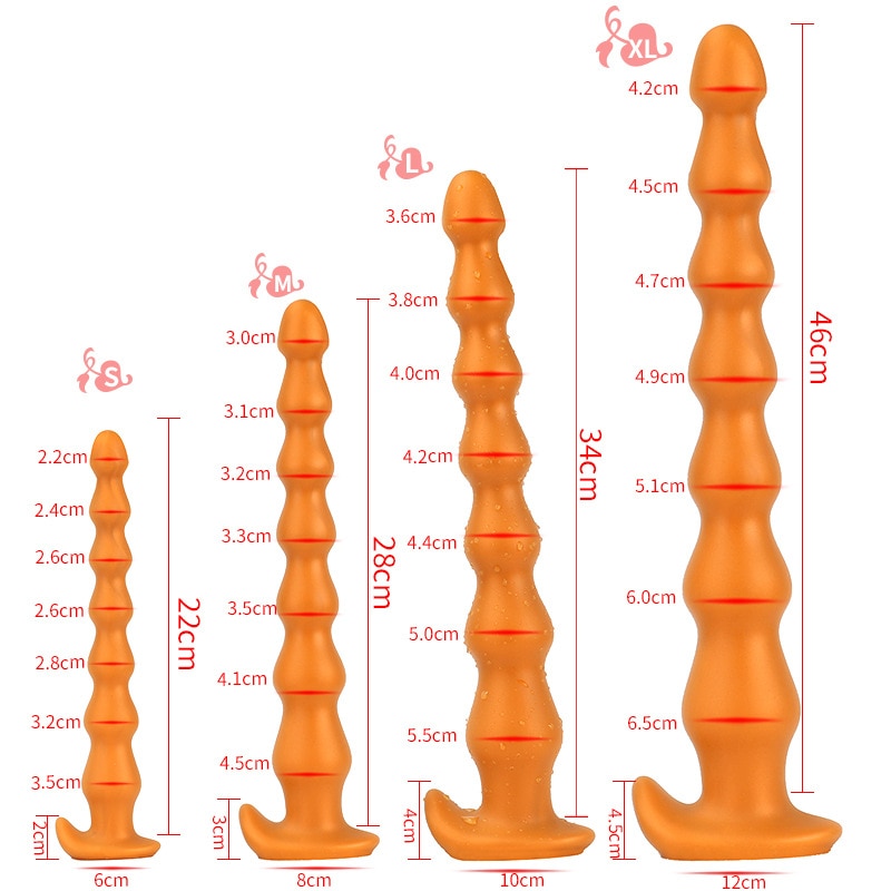 Super Long Anal Plug Penis Prostate Massage Anus Dilator Vagina Masturbation Adult for Women and Men Anal Beads Fisting Sex Toys - buysextoyth