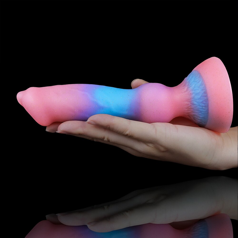 Super Soft Luminous สัตว์อวัยวะเพศชายสุนัข Dildo ผู้ใหญ่เซ็กซ์ทอยสำหรับ Woman Monster Dick ดูดถ้วย Anal Toy ชายหญิง Masturbation - buysextoyth