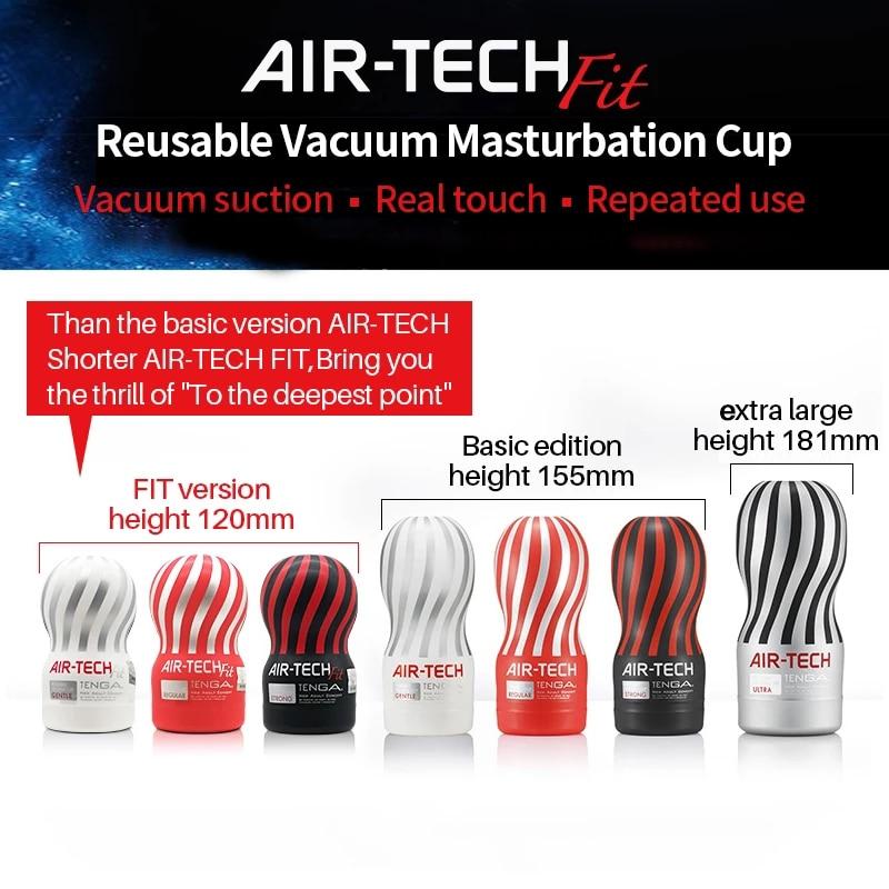 TENGA Reusable Vacuum Masturbators Original Air-Tech Soft Silicone Vagina Real Pussy Sexy Pocket Masturbation Cup Male Sex Toys - buysextoyth