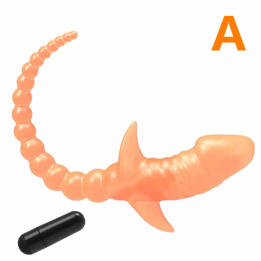 TPE with Vibrator Dog Tail Butt Plug Puppy Tail Anal Plug Toys G-spot Stimulator Erotic Adult Toys Slave Women Tail Gay Sex Toys - buysextoyth