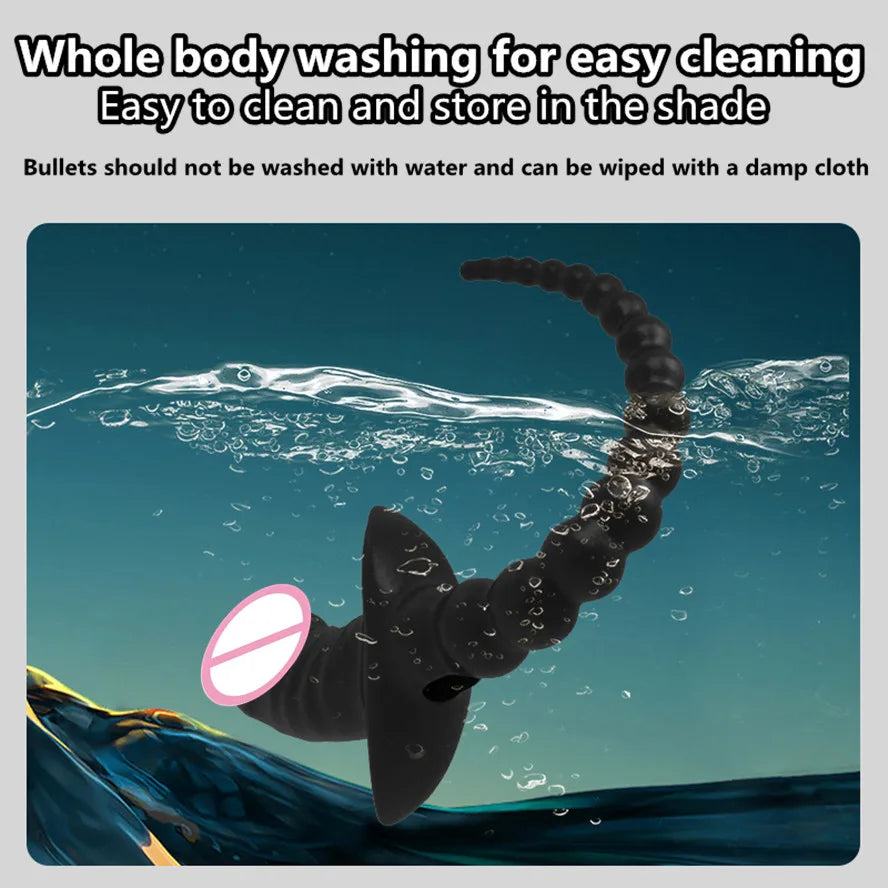 TPE with Vibrator Dog Tail Butt Plug Puppy Tail Anal Plug Toys G-spot Stimulator Erotic Adult Toys Slave Women Tail Gay Sex Toys - buysextoyth