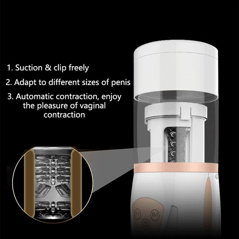 อัตโนมัติ Telescopic Air ชาย Masturbator ช่องคลอดประดิษฐ์ Oral Anal Sex Masturbation ชายเครื่องของเล่นเร้าอารมณ์สำหรับ Man - buysextoyth