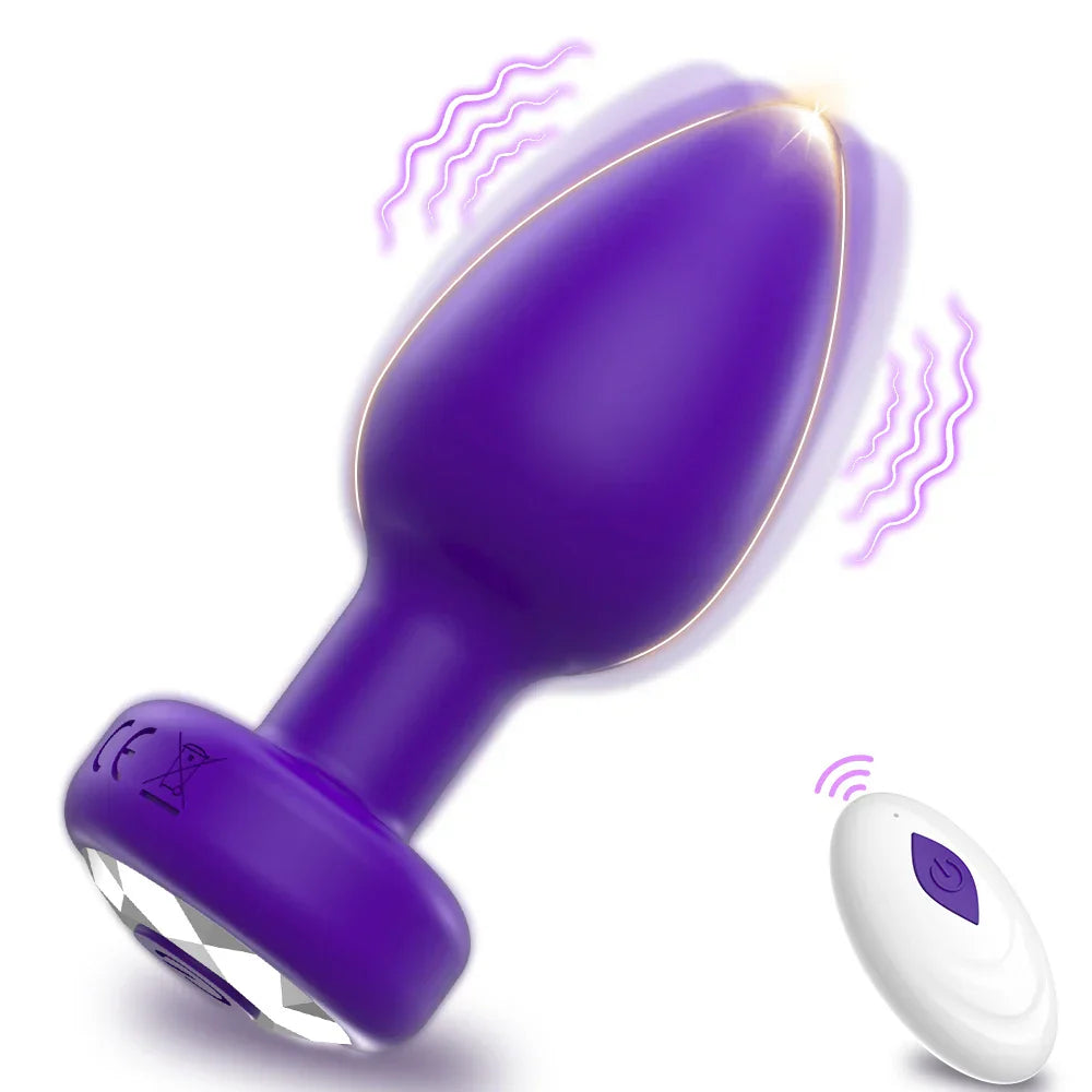 Telescopic Anal Plug Vibrator Butt Plug Vibrating Dildo Wireless Remote Prostate Massager Vagina Masturbator Sex Toy for Men Gay - buysextoyth