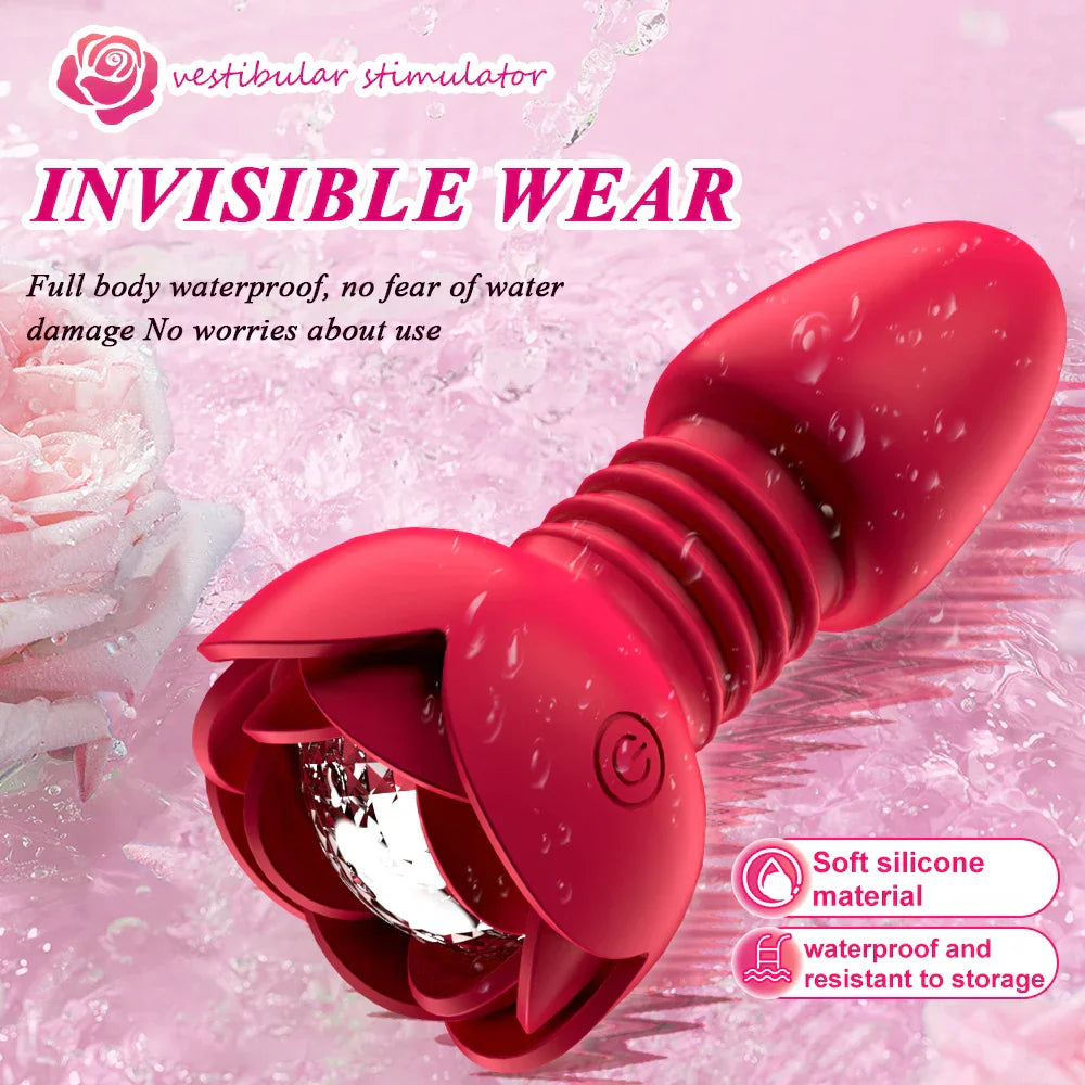 Telescopic Anal Plug Vibrator Butt Plug Vibrating Dildo Wireless Remote Prostate Massager Vagina Masturbator Sex Toy for Men Gay - buysextoyth