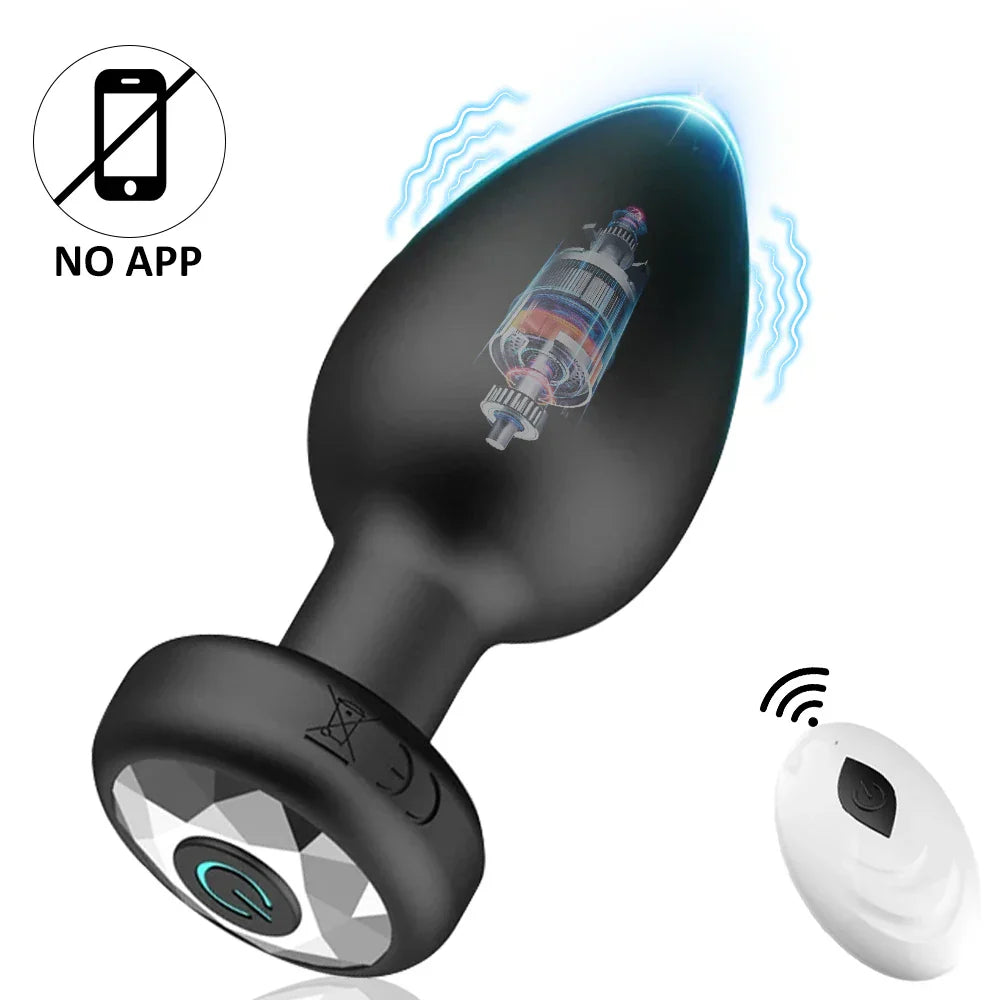 Telescopic Anal Plug Vibrator Butt Plug Vibrating Dildo Wireless Remote Prostate Massager Vagina Masturbator Sex Toy for Men Gay - buysextoyth