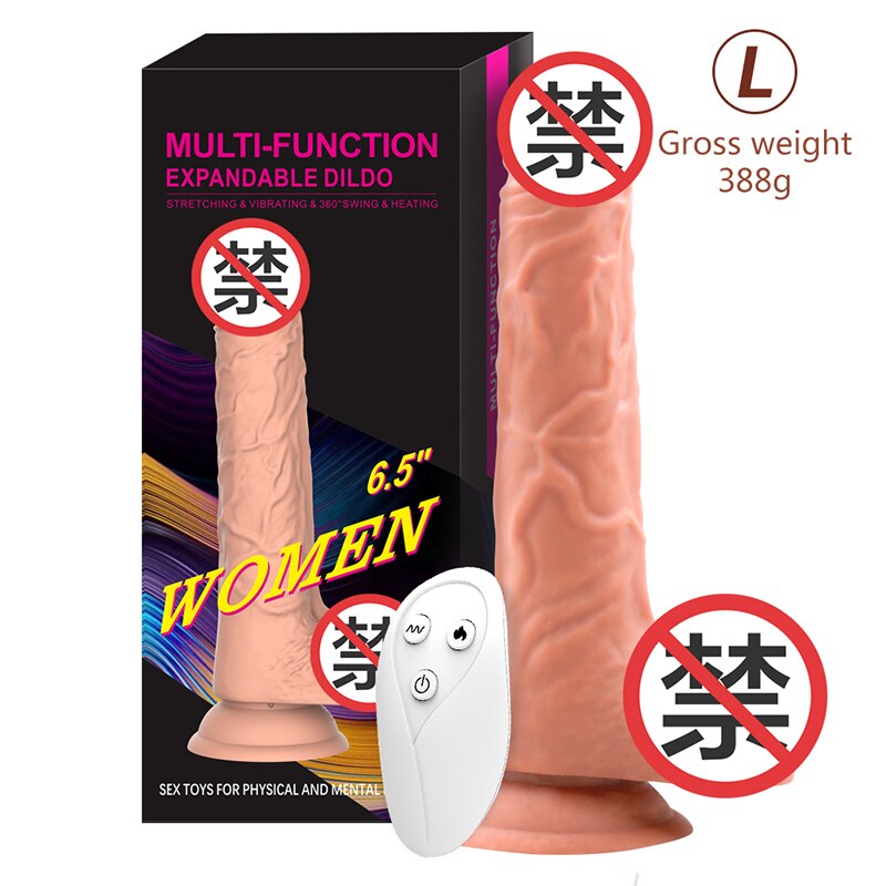 Telescopic ความร้อน Dildo Vibrator G-Spot นวดขนาดใหญ่สมจริง Penis เร้าอารมณ์ Anal เซ็กซ์ทอยสำหรับผู้หญิงผลิตภัณฑ์สำหรับผู้ใหญ่ - buysextoyth