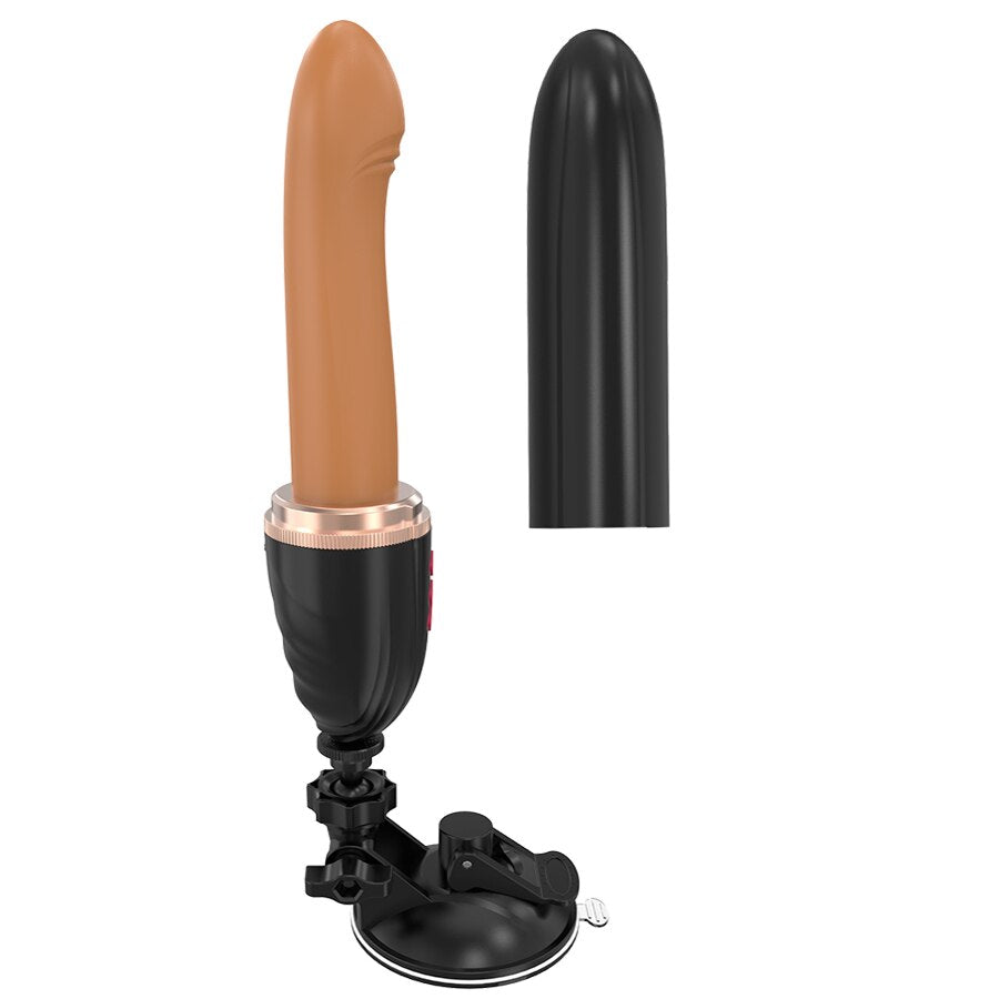เครื่อง Telescopic Dildo Vibrator และอัตโนมัติขึ้นลง Massager G Spot Thrusting Retractable ช่องคลอดของเล่นหญิงการสำเร็จความใคร่ - buysextoyth