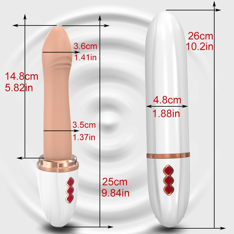 เครื่อง Telescopic Dildo Vibrator และอัตโนมัติขึ้นลง Massager G Spot Thrusting Retractable ช่องคลอดของเล่นหญิงการสำเร็จความใคร่ - buysextoyth