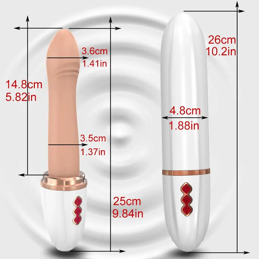 เครื่อง Telescopic Dildo Vibrator และอัตโนมัติขึ้นลง Massager G Spot Thrusting Retractable ช่องคลอดของเล่นหญิงการสำเร็จความใคร่ - buysextoyth