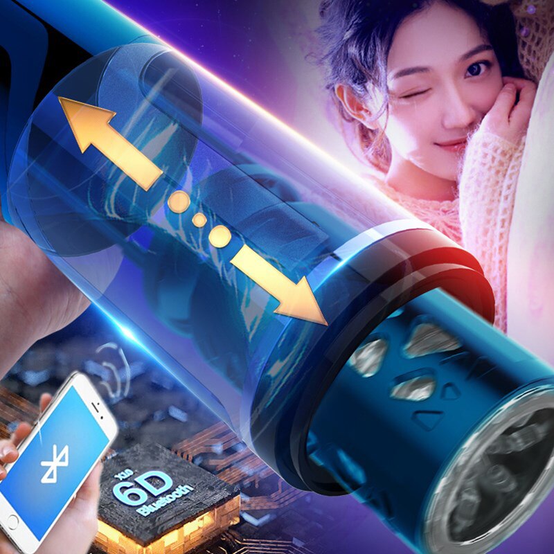 บลูทูธควบคุมอัตโนมัติ Telescopic หมุนลูกสูบชาย Masturbator คัพเซ็กซี่ Moans เสียงช่องคลอดจริง Pussy เซ็กซ์ทอยสำหรับ Man - buysextoyth
