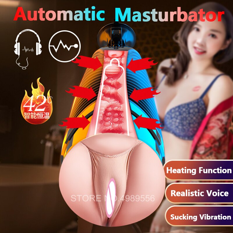 ชายของเล่นอัตโนมัติดูด Telescopic หมุน Masturbator สำหรับผู้ชายช่องคลอดดูดกระเป๋าอมควยผู้ใหญ่ผลิตภัณฑ์ - buysextoyth