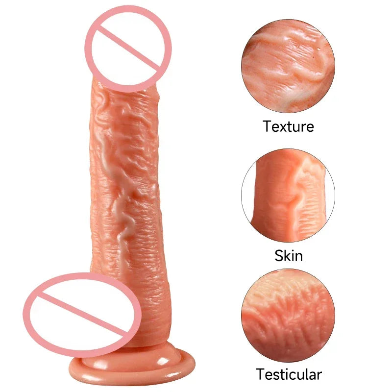 Telescopic Vibrator Realistic Big Dildo Female Masturbation Suction Cup Heating Penis Remote Control Dick For Women Sex Toys - buysextoyth