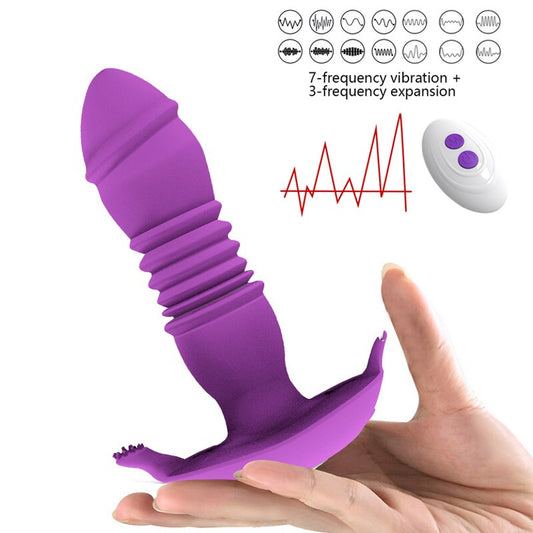 Telescopic Vestibule G-spot Vibrator with Remote Control Waterproof Vibrating Vagina Clit Stimulator Sex Toys for Women &amp;Couples - buysextoyth