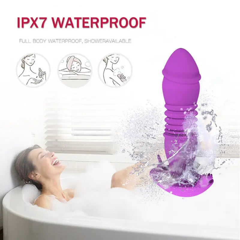 Telescopic Vestibule G-spot Vibrator with Remote Control Waterproof Vibrating Vagina Clit Stimulator Sex Toys for Women &amp;Couples 33sextoys