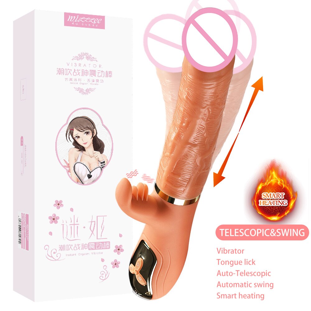 มือถือ Thrusting Dildo Vibrator สำหรับผู้หญิง Clit เลียของเล่นผู้ใหญ่เครื่องช่องคลอดช่องคลอดเครื่องมือหญิง Masturbator - buysextoyth