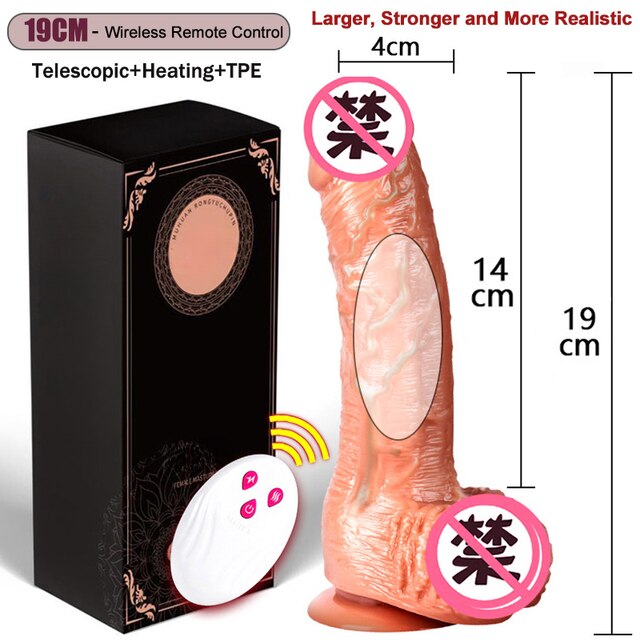 Thrusting การควบคุมระยะไกล Dildo Vibrator สมจริงอวัยวะเพศชายเกย์ถ้วย Masturbator คู่ Big Dick สำหรับผู้หญิงเซ็กซ์ทอย - buysextoyth