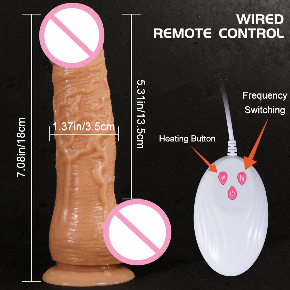 Thrusting การควบคุมระยะไกล Dildo Vibrator สมจริงอวัยวะเพศชายเกย์ถ้วย Masturbator คู่ Big Dick สำหรับผู้หญิงเซ็กซ์ทอย - buysextoyth