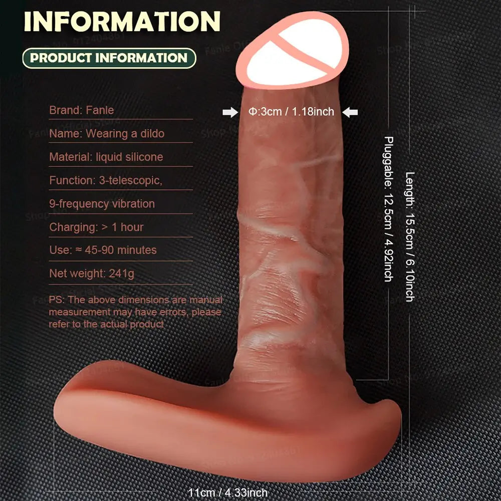 รีโมทคอนโทรล Thrusting จริงซิลิโคน Dildo Vibrators สำหรับผู้ใหญ่ผู้หญิง Telescopic อวัยวะเพศชายหญิงช่องคลอด Masturbator เพศของเล่น - buysextoyth