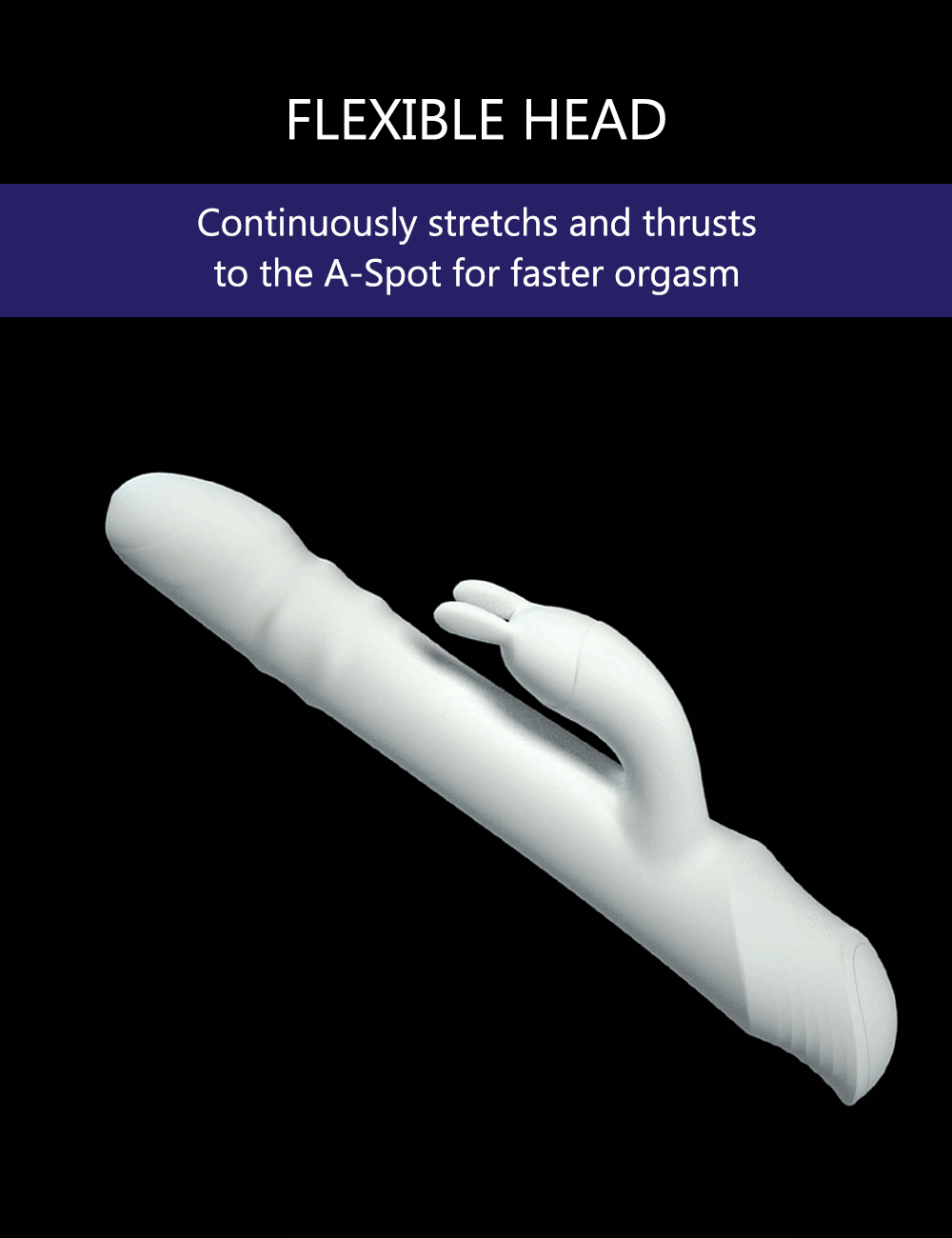 Thursting กระต่าย Vibrator สำหรับผู้หญิง Rolling ลูกปัดซิลิโคน Dildo Clitoris G Spot Stimulator ผู้ใหญ่เซ็กซ์ทอย Drywell V20 - buysextoyth