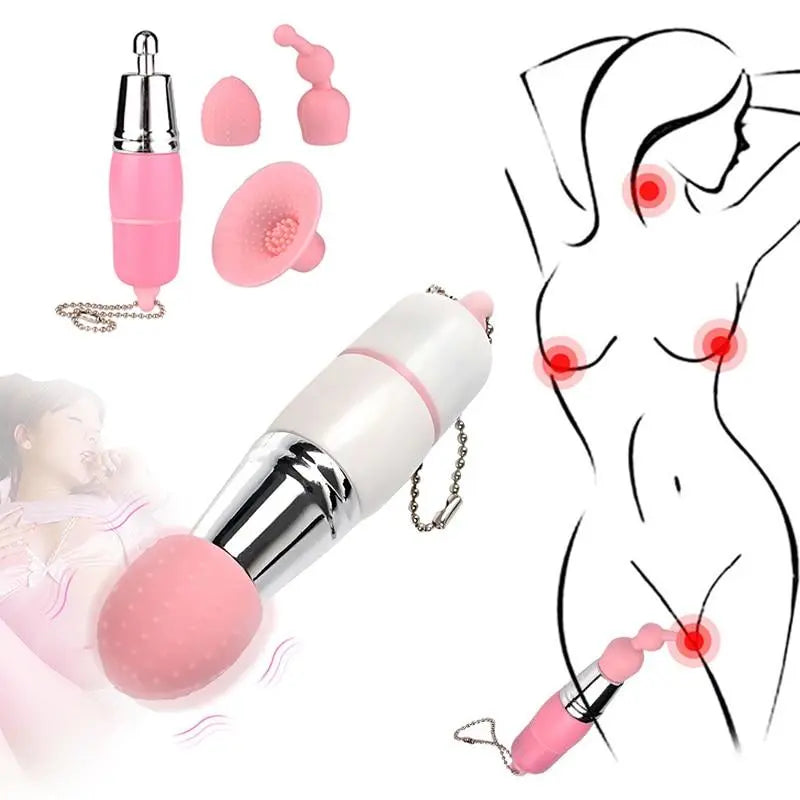 Tongue Vibrators Three Piece Gourd Mini AV Rod Vibration Massage Oral Licking Clitoris Stimulator Adult Game Sex Toys for Woman - buysextoyth