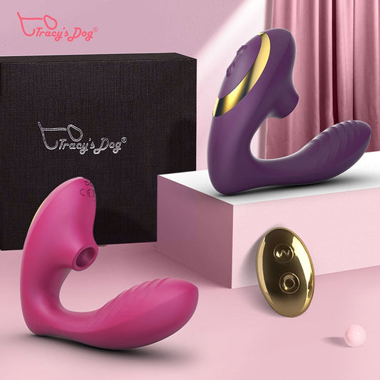 Tracy's Dog New Pro 2 Clitori Sucking Vibrator with Remote Control Function Purple and Pink Optional Female Vibrator Sex Toy - buysextoyth