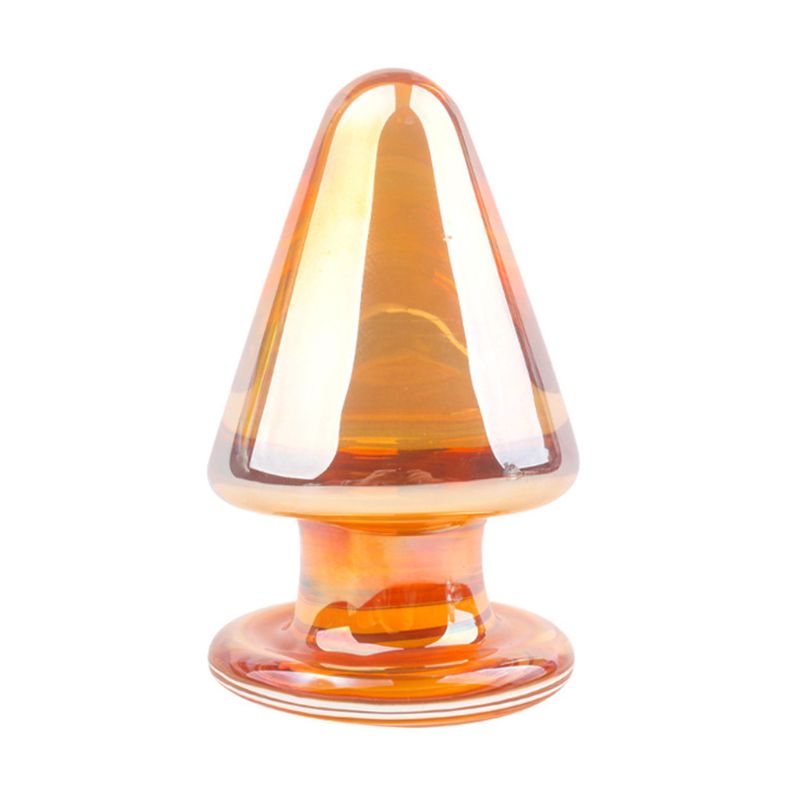 Transparent Butt Plug Waterproof Women Glass Massager Stimulation Adult Sex Toy 8.5 X 5.4cm - buysextoyth
