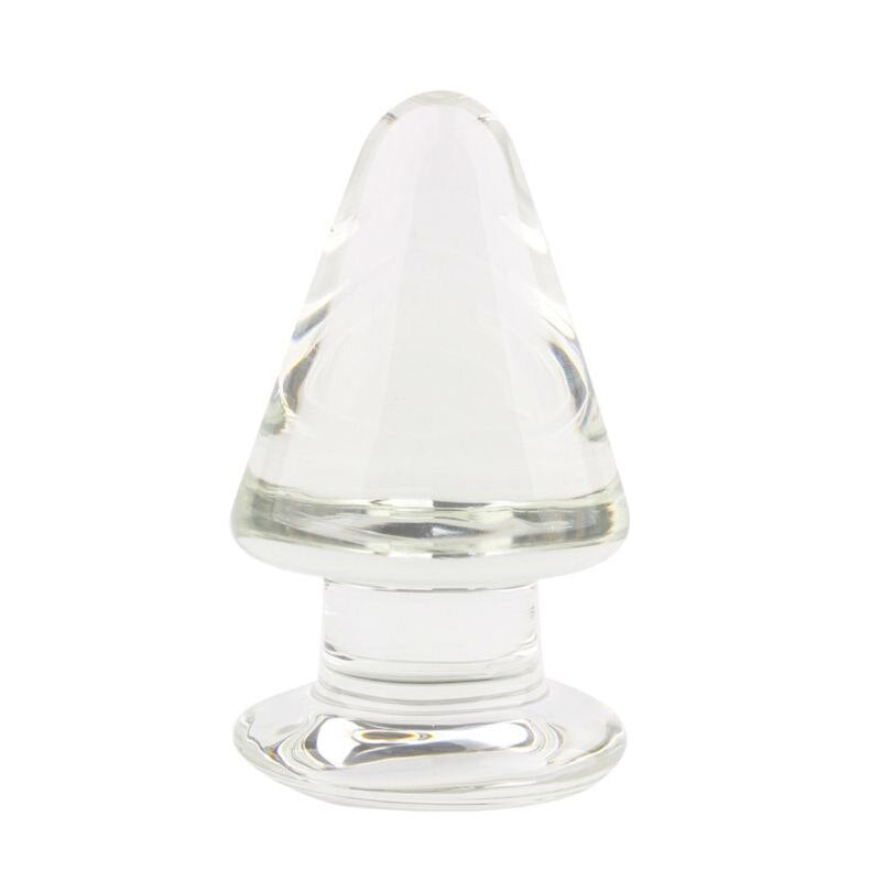 Transparent Butt Plug Waterproof Women Glass Massager Stimulation Adult Sex Toy 8.5 X 5.4cm - buysextoyth