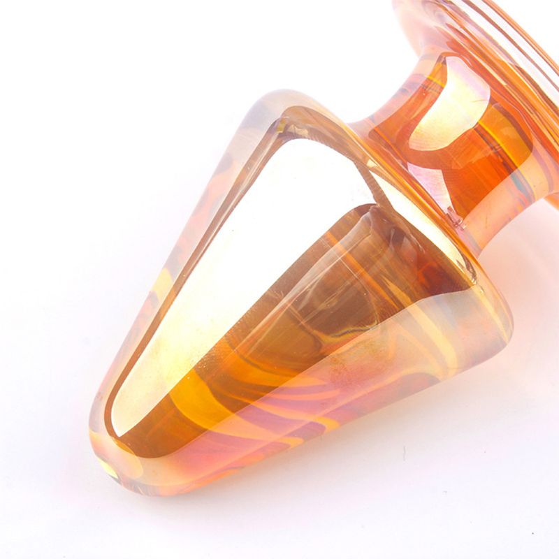 Transparent Butt Plug Waterproof Women Glass Massager Stimulation Adult Sex Toy 8.5 X 5.4cm - buysextoyth